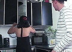 Asian milf wide stockings takes a insensible to flannel